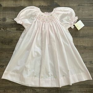 NWT Petit Ami Baby Girl Light Pink Smock Dress